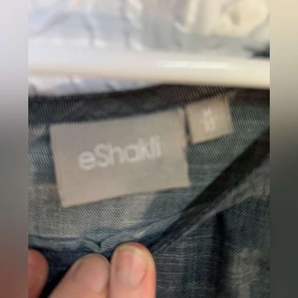 EShakti Medium Blue Cotton Dress - Picture 11 of 11